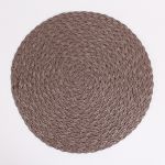 Round Table Mat in Gray-Brown, 38 cm