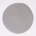 Round Table Mat in Silver, 38 cm