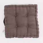 Seat Cushion - Beige/Khaki, Thick with Buttons
