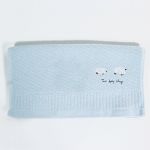 Hand Towel with Sheep Embroidery, Blue, 34×75 cm