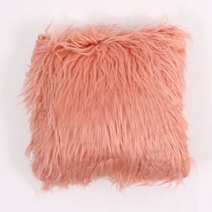 Faux Fur Cushion Cover in Pink ― Contieurope