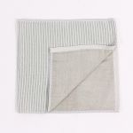 Hand Towel - Faded Pink/Green with White Straps, 34×75 cm