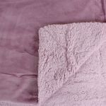 Kétoldalas plüss takaró, lila, 200×230 cm