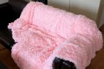 Szőrös takaró, rózsaszín, 200×230 cm