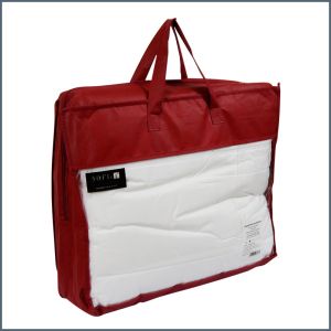 100% cotton duvet quilt  big soft pillow in storage case - 230×200 cm /  90,5×78,5 inch ― Contieurope