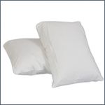 2pc 100% cotton white big soft pillow in pillow storage case - 70×80 cm / 27,5×31,5 inch