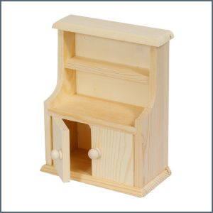 Unfinished wood decorable DIY jewellery box with shelf  ― Contieurope