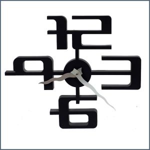 Black colored modern style wall clock ― Contieurope