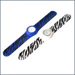 Patternmed silicone snap bracelet watch