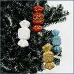 Candy shaped Christmas tree ornament